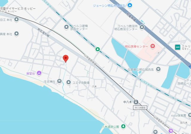 明石市大久保町八木　倉庫付戸建の地図