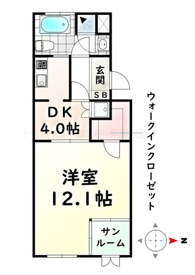【間取り】 | レインボーカーサ内田橋【名古屋市賃貸・ オートバイ駐輪場】