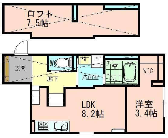 【間取り】 | スマイシアAPARTMENT西富田