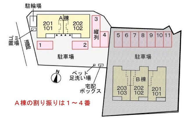 エピナールカスミガウラＡの区画図