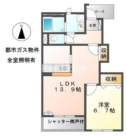 ラッキーハイム丹羽の間取り|間取図