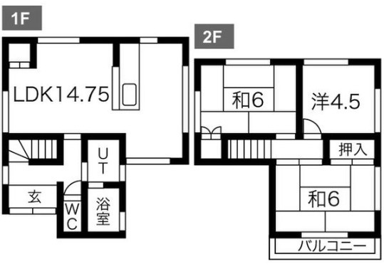 自由が丘本町貸家の間取り