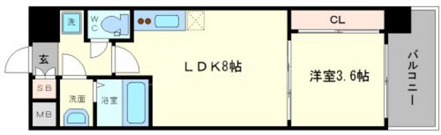 セレニテ北久宝寺の間取り