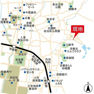 【地図】 | 岩倉花園町　中古戸建【南向き】