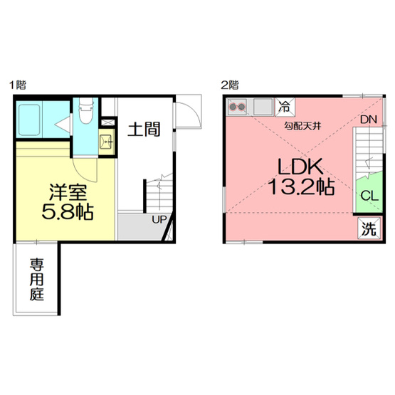 【間取り】 | Ｍａｉｓｏｎ　ｄｅ　ｆｕｌｌ　中海岸Ａ