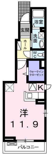 松岡ハイツ　Ｃの間取り|間取図