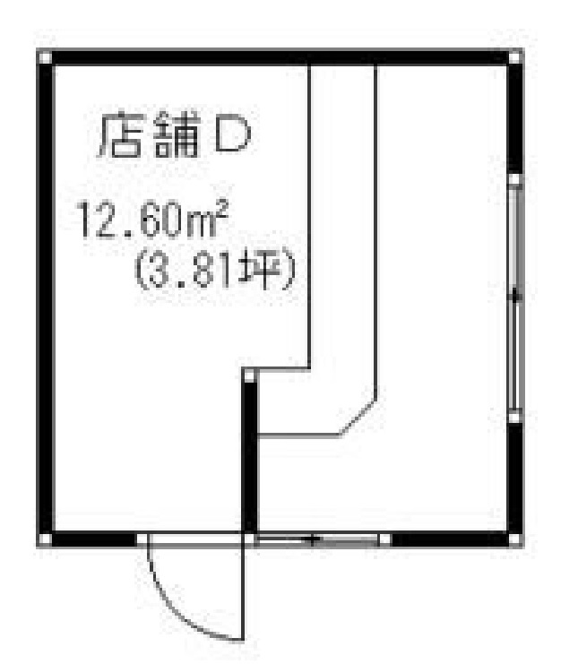 小山市駅東通り貸店舗の間取り