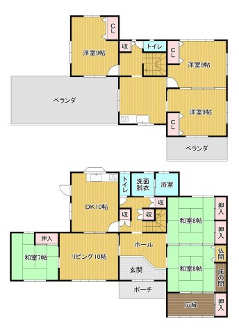 大木町大角戸建の間取り
