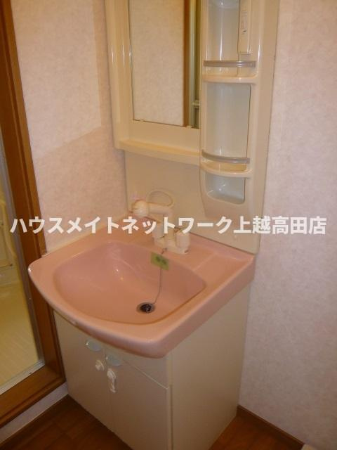グリーンヒルズＢの独立洗面台|シャワー洗面

