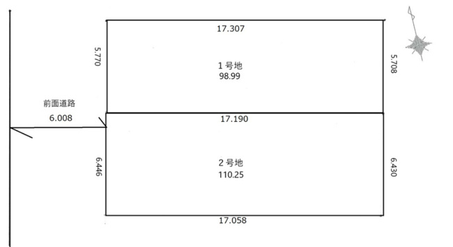 【区画図】 | 神戸市垂水区桃山台３丁目　新築戸建　２区画