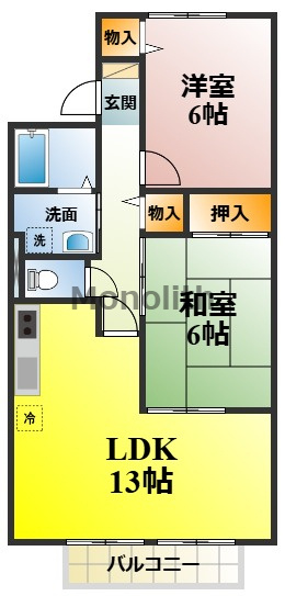 ベルフラワー2の間取り