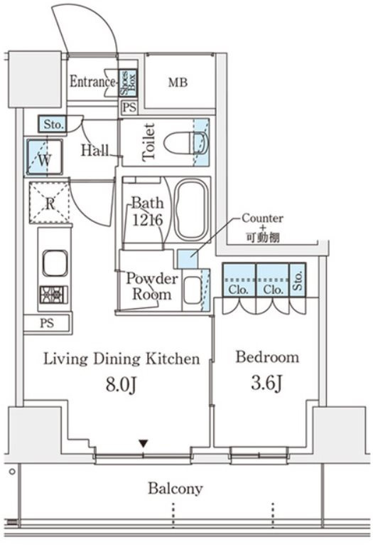 パークアクシス横浜阪東橋の間取り