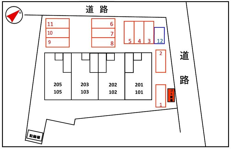 リュミエル　ほしやの駐車場
