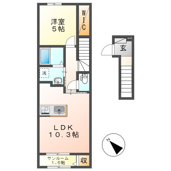 ルナテセラⅠの間取り