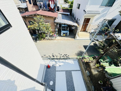 【展望】 | 三郷市上口１丁目新築戸建【彦成小学校：10分】 | バルコニーより道路側眺望