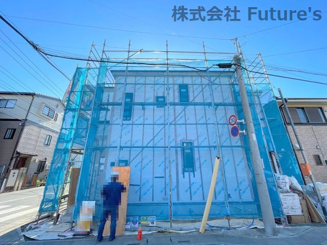 三郷市戸ヶ崎2丁目　新築戸建　全1棟の外観|現地の写真になります。