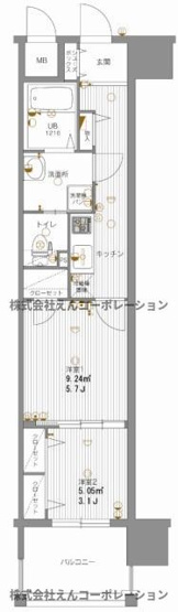 【間取り】 | エンクレスト渡辺通Ⅱ