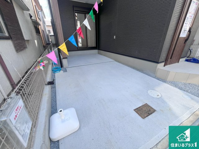 明石市中朝霧丘　第2期　新築一戸建ての駐車場|駐車スペース！散水栓があるので、こまめに愛車を洗えます！