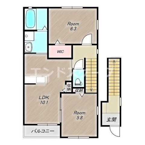 エクセルⅡの間取り|高崎、前橋エリアのお部屋探しはエンドスケープまで！お客様の理想お聞かせ下さい♪