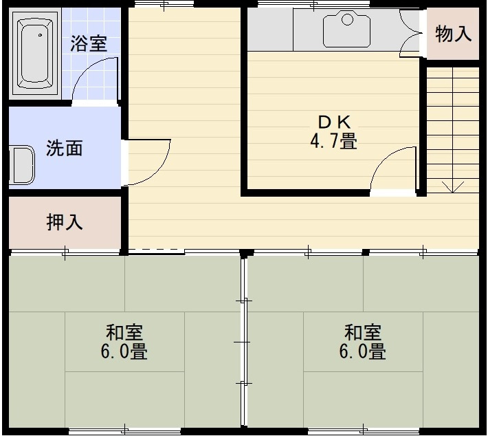清州1丁目店舗付き住宅の間取り