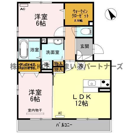 D-ROOM AKARIの間取り