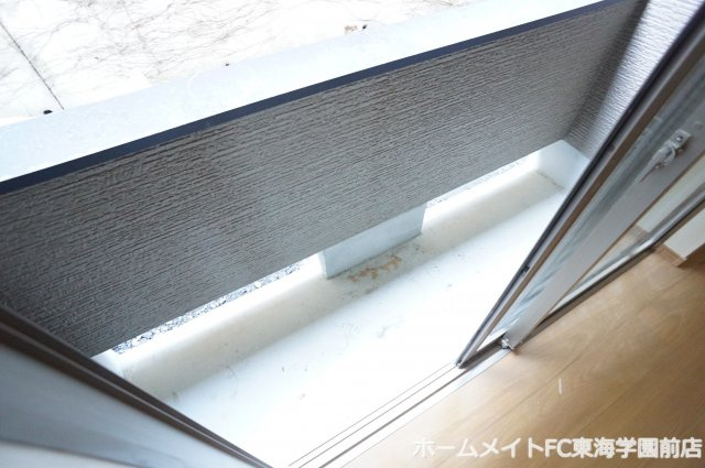 熊本市北区清水万石５丁目のアパートのバルコニー