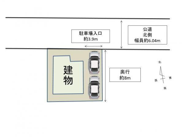 【区画図】 | 城南区南片江４丁目　戸建て | 前面道路は広々としているので、バックでの駐車もしやすいです