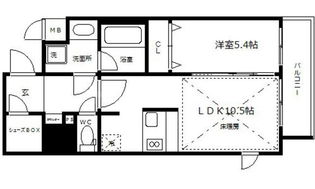 【間取り】 | プレサンス松屋町駅前デュオ