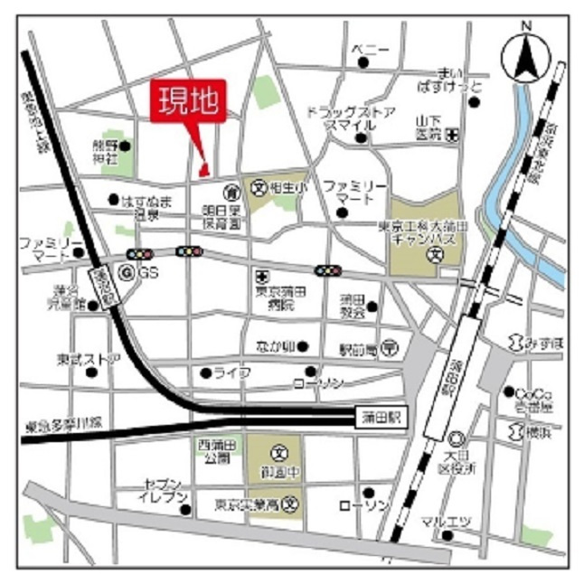 ミリアレジデンス西蒲田の地図