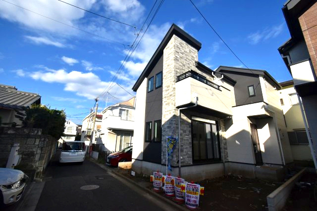 松ノ木2丁目・新築戸建の前面道路含む現地写真