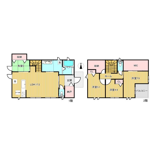中古住宅　江崎北の間取り