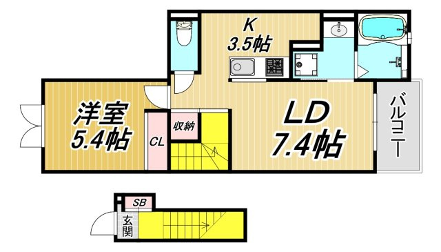 グラシア池尻の間取り