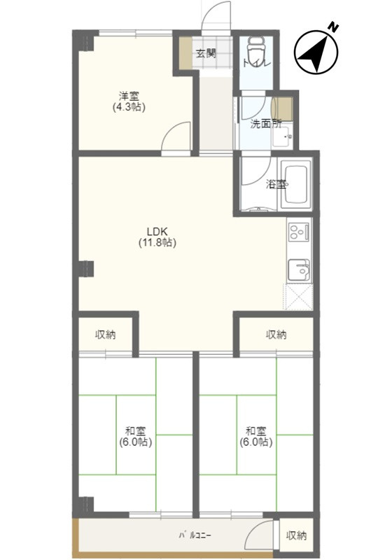 NK牛田コータースの間取り