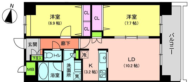 【間取り】 | パークプレイス大手門　★プライスホームなら仲介手数料が割引価格です★