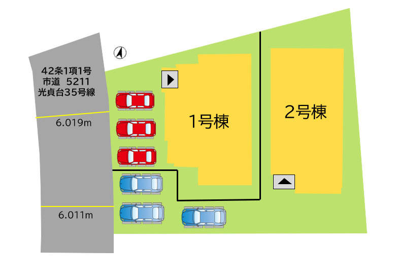新築住宅　光貞台３丁目３期の区画図