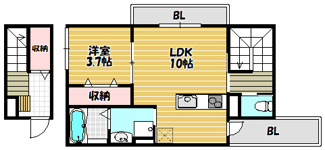 【間取り】 | フォレストメゾン南鴻池