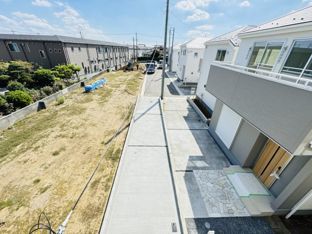 三郷市上口1丁目新築戸建【彦成小学校：7分】の展望|バルコニーより道路側眺望