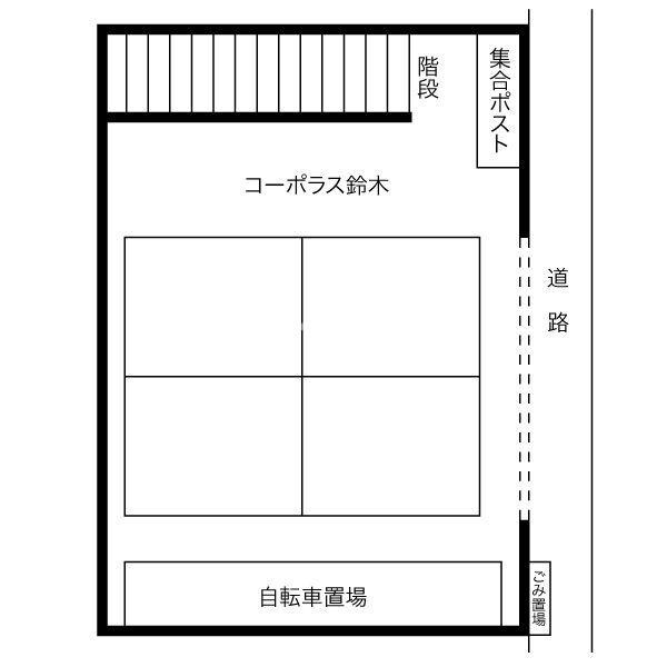 コーポラス鈴木の区画図