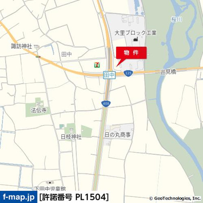 【地図】 | 田中1746-1貸地