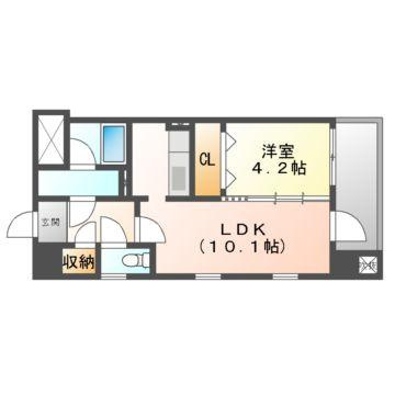 セントラルアヴェニュー下石井の間取り