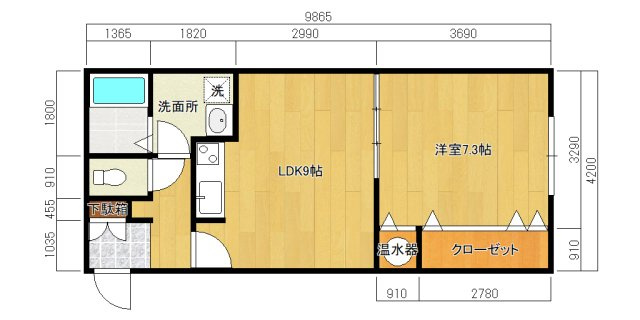 アルベルゴローズマリーの間取り