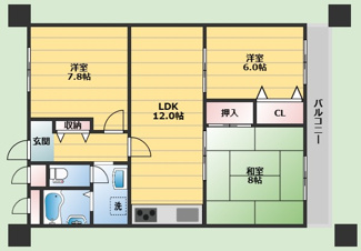 【間取り】 | アパルトマン北千里