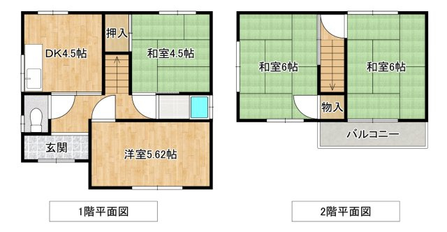 あけぼの貸家の間取り