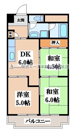 【間取り】 | 花園マンション巽