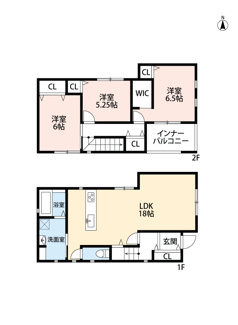【間取り】 | 光風タウン如是町E号地　新築戸建