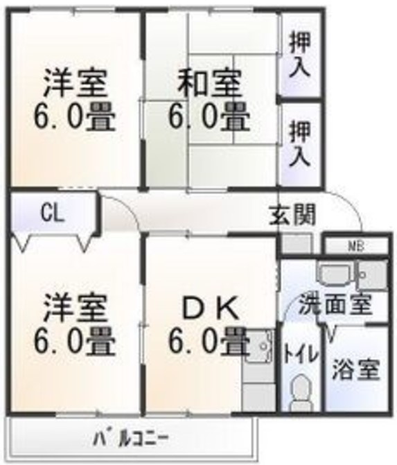 グランデージToda Aの間取り