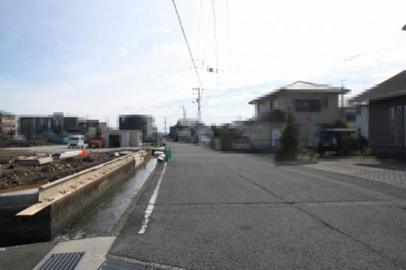 野市町西野　建築条件付き　売土地　Ｄ-4区画（全37区画）の前面道路含む現地写真