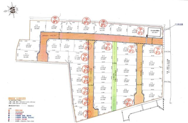 野市町西野　建築条件付き　売土地　Ｄ-5区画（全37区画）の区画図|Ｄ-5号地
