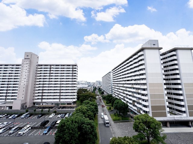 サンタウン立花 2号棟の展望|前の建物の圧迫感がなく開放的な眺望