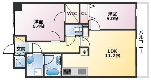 【間取り】 | サニープレイス西芦屋　2号館